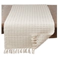 thumbnail image 2 of Fennco Styles Kensrue Collection Rustic Dashed Woven Cotton 16 x 72 Inch Table Runner â€“ Natural, 2 of 4