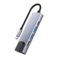 thumbnail image 1 of Riwcyla 5,in,1 USB C Hub Multi,function Type C Docking Station with 4K@30Hz H*M*+USB3.0+USB3.0+RJ45+87W Power Delivery Ports for Laptops Tablets Smartphones with Type C Port, 1 of 6
