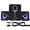 Black, variant on 3‑in‑1 USB Powered Computer Speaker, Colorful DJ Lights, Stereo Sound & Heavy Bass, Volume Control, USB Power + 3.5mm Audio Jack for Desktop & Laptop