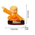 thumbnail image 3 of Gmogad Colorful Shaolin Monk Resin Figurines - Brazilian Wood Bonsai Decor for Home Office Car - Set of 4 Martial Arts Collectible Gift Statues, 3 of 6