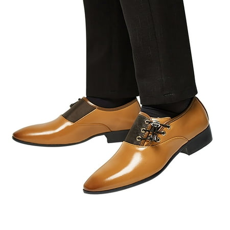 

WQJNWEQ Men s Business Casual Breathable Soft Sole Comfortable Loafer Dress Shoes Solid Male Fall on Sale