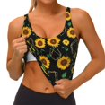 thumbnail image 4 of Haiem Flower (2) Pattern Womens Sports Bra - U Neck Padded Low Impact Yoga Bra Workout Crop Top Gym Moisture-Wicking Workout Vest -Medium, 4 of 9