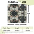 thumbnail image 2 of Square Tablecloth with Elastic Edges 34 * 34 Inch Pioneer Waterproof Colorful Flowers Table Cover Washable Indoor and Outdoor for Party Kitchen Dinner Banquet Patio Picnic, 2 of 6