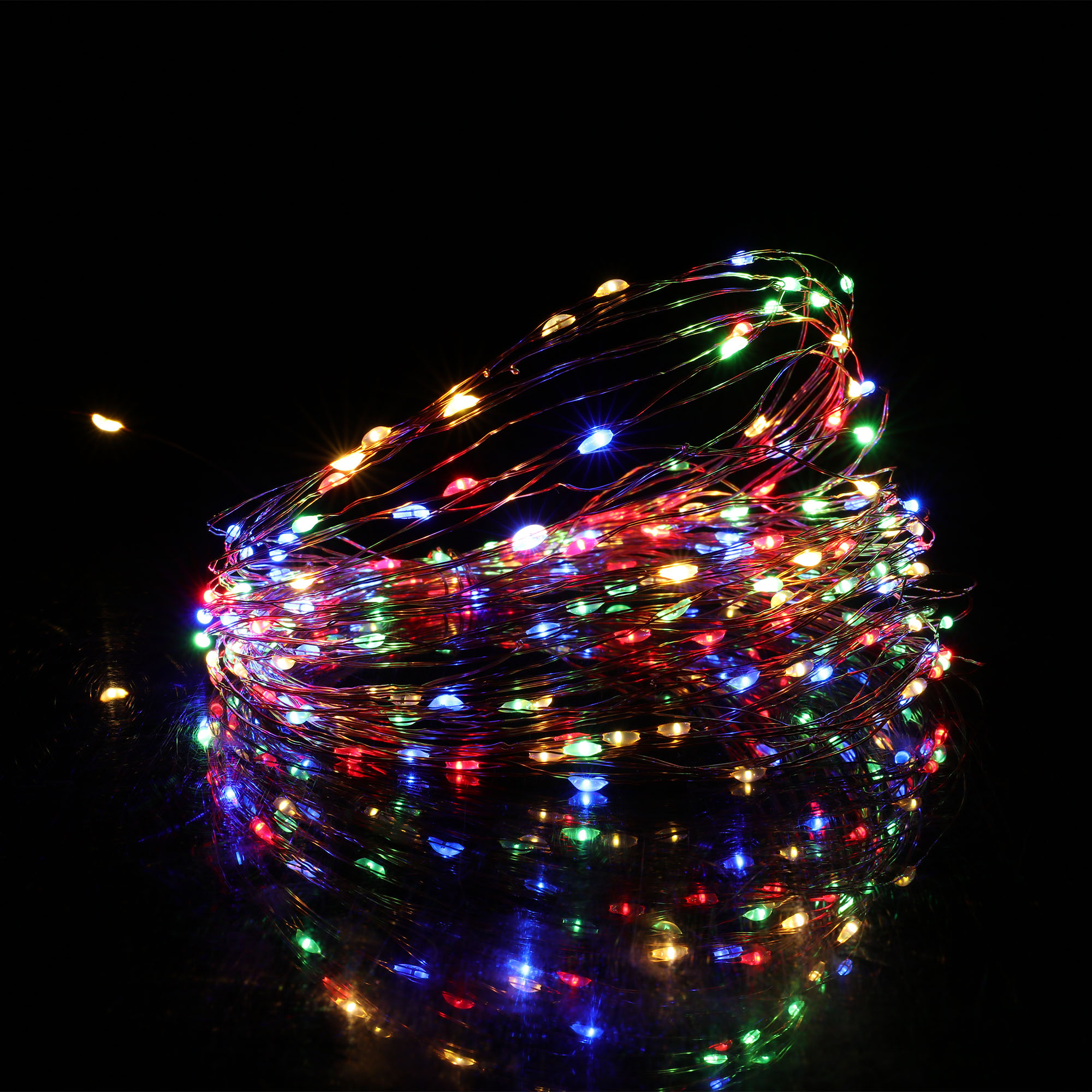 String Lights, 8 Modes Waterproof Copper Wire Curtain Lights with