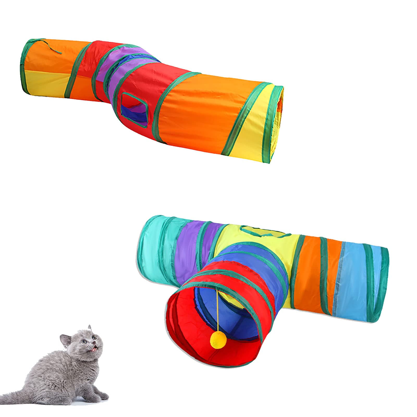 Cat Tunnel for Indoor Cats, Pet Cat Kitten Rabbit Ferret Play Toys Tube