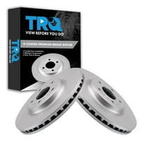 TRQ Front Brake Rotors Set Vented Premium G-Coated Fits Select 2009-2011 Audi A4 A4 Quattro 2010-2011 A5 A5 Quattro Q5