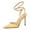 Yellow, variant on FSJ Women Sexy Pointed Closed Toe Pumps Sparkling Rhinestone Lace Up Sandals Stiletto High Heels Slingback Wedding Bridal Dress Shoes Size 8 Green