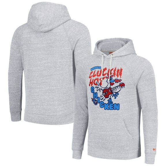 Unisex Homage Ash Tennessee Titans NFL x Guy Fieri-s Flavortown Tri-Blend Pullover Hoodie