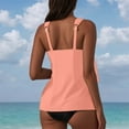 thumbnail image 3 of Women's Swimwear Tankini Set Strappy Bikini Top With High Waist Bottom Beach Swim Suit For Summer Vacation Pool Party Bathing Suit Small Juniors Women's Swimming Shorts Girls Swim Shorts Size 14 Swim, 3 of 4