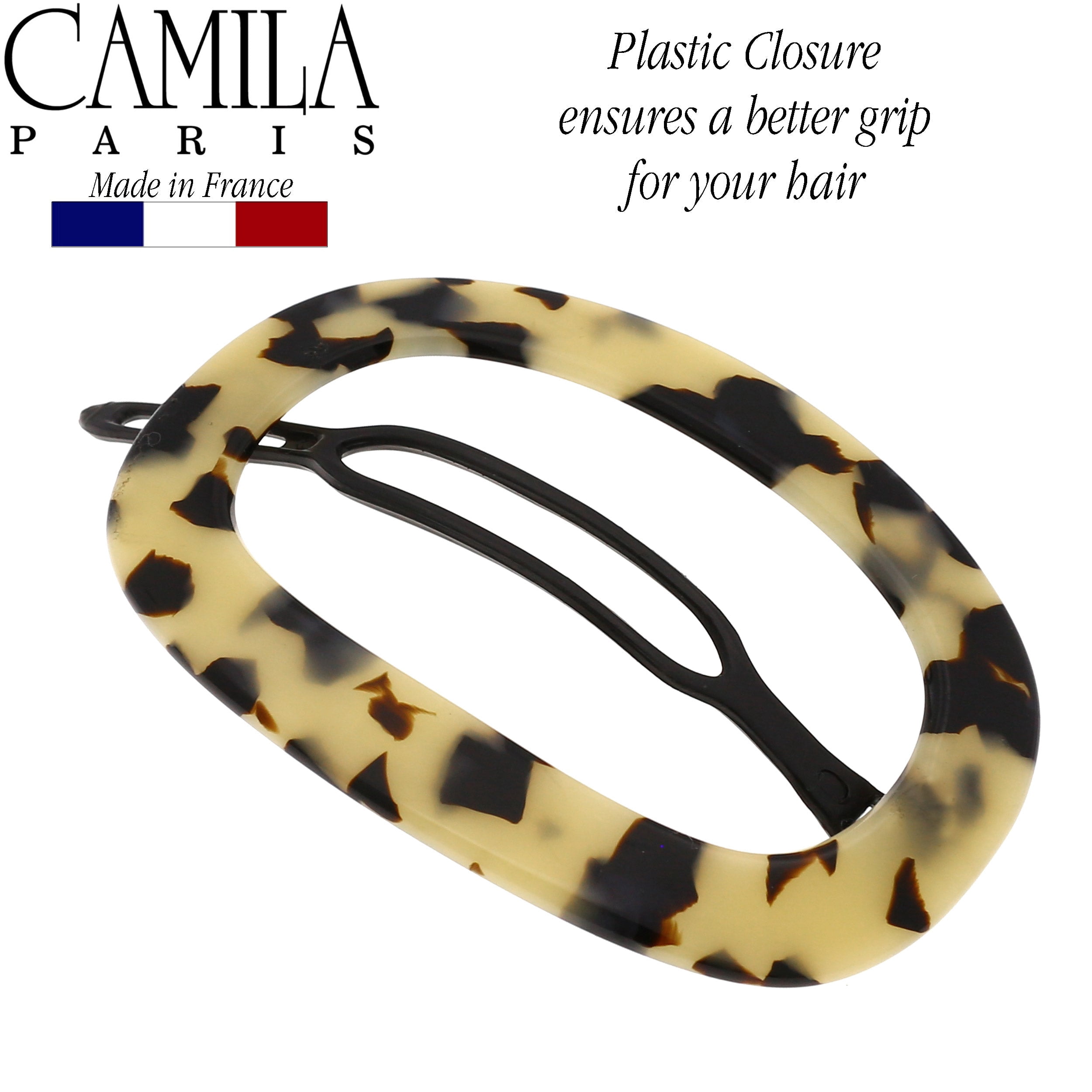 Cutout Oval Metal-Free Barrette - 3" x 3"