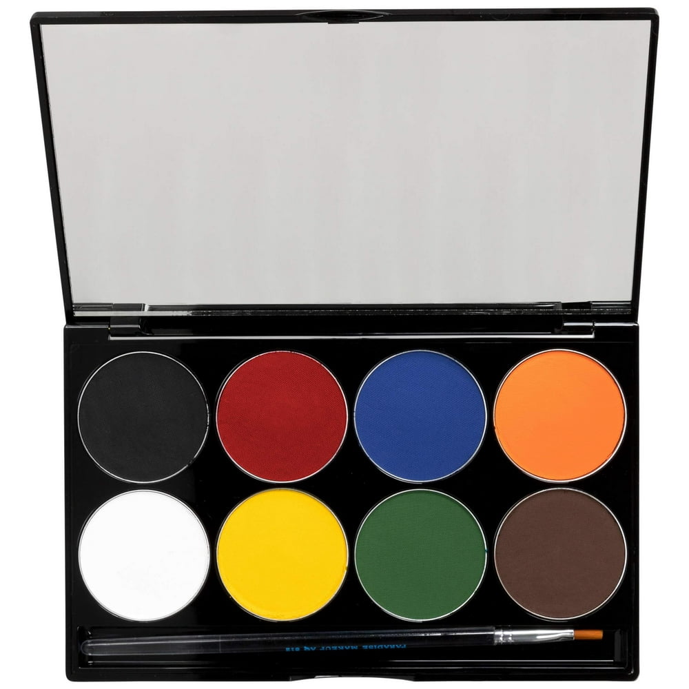 Mehron Makeup Paradise AQ Face & Body Paint 8 Color Palette (Basic
