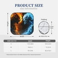thumbnail image 2 of Kdxio Red And Blue Fire Skull Warrior Print 2-Piece Sun Shade Front Windshield - Foldable Car Front Window Sunshades for Most Sedans SUV Truck, 2 of 6