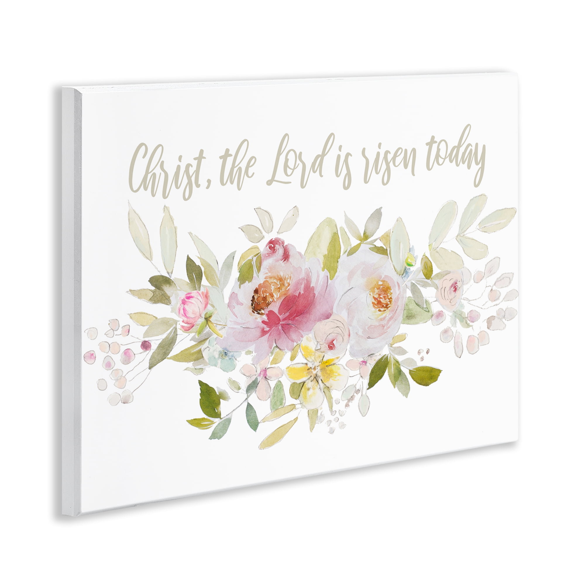 Stupell Industries The Lord Is Risen Florals Wall Plaque Art, design by Patricia Pinto