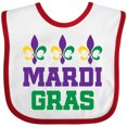 thumbnail image 3 of Inktastic Mardi Gras Fleur De Lis Trio Boys or Girls Baby Bib, 3 of 4