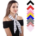 thumbnail image 3 of Mujeres años 50 gasa pura cuello cuadrado cabeza bufandas cabeza decoración cuello decoración para el verano mejor regalo blanco con punto Sincero Hogar, 3 of 5