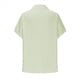 thumbnail image 5 of Camisa Estilo Boyfriend A Rayas Fruncidas para Mujer, Blusa Informal con Cuello Corto, Mangas , Botones y Bolsillo, Verde , Talla S, 5 of 7