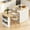 White, variant on 82.6" Kitchen Island with Extendable Table, Fluted Design Island with Power Outlet & Double-Side Storage, 2 Drawers 2 Shelves Dining Table for 4-6,Black