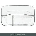 thumbnail image 4 of mDesign Small Plastic Storage Caddy Tote for Desktop Office Supplies - Clear, 4 of 8