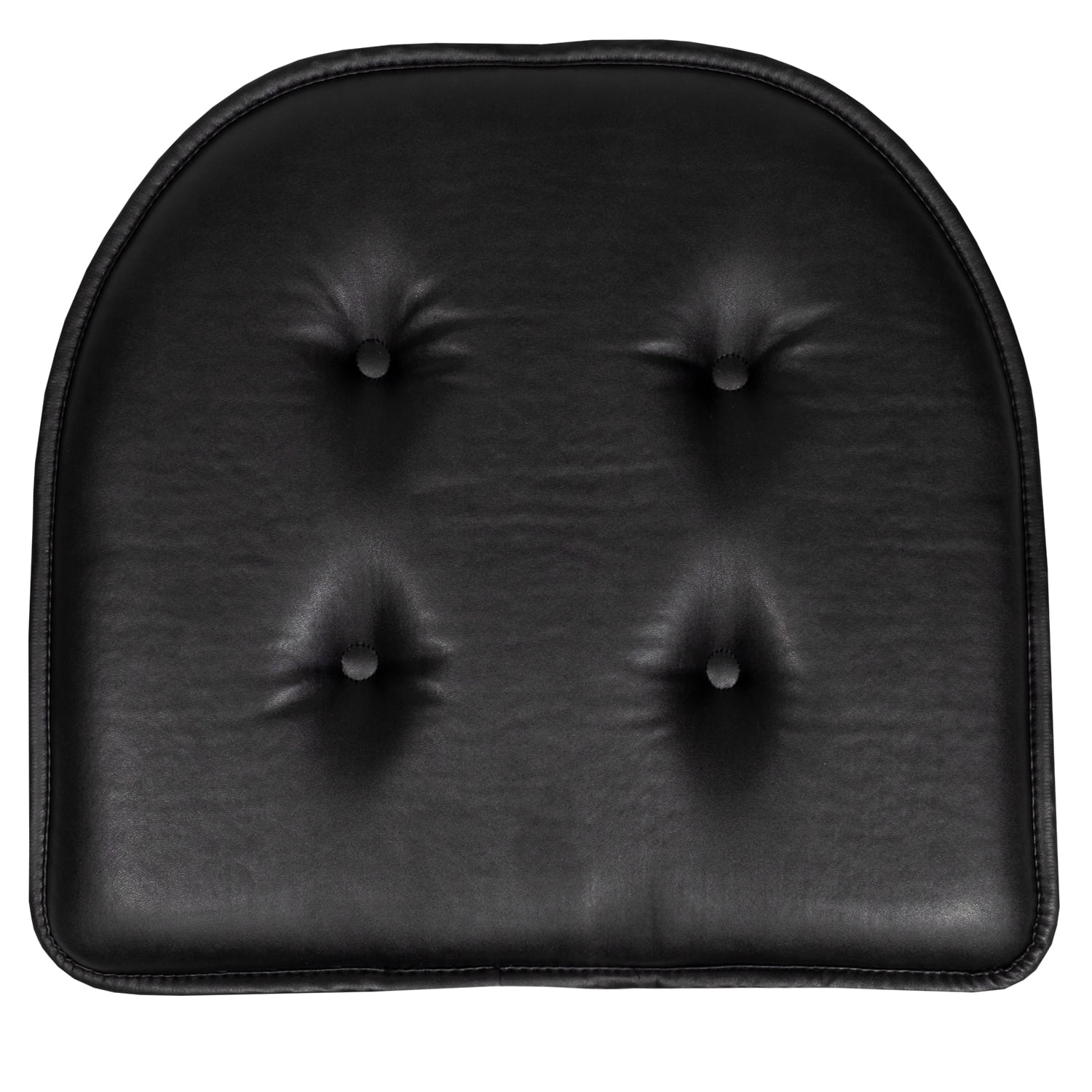 Black 16-inch Memory Foam Chair Pad/Seat Cushion with Non-Slip Backing (2  or 4 Pack) - On Sale - Bed Bath & Beyond - 10858136