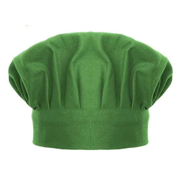 Toptie Child's and Adult's Cotton Elastic Adjustable Baking Kitchen Cooking Chef Hat-Kelly Green-M