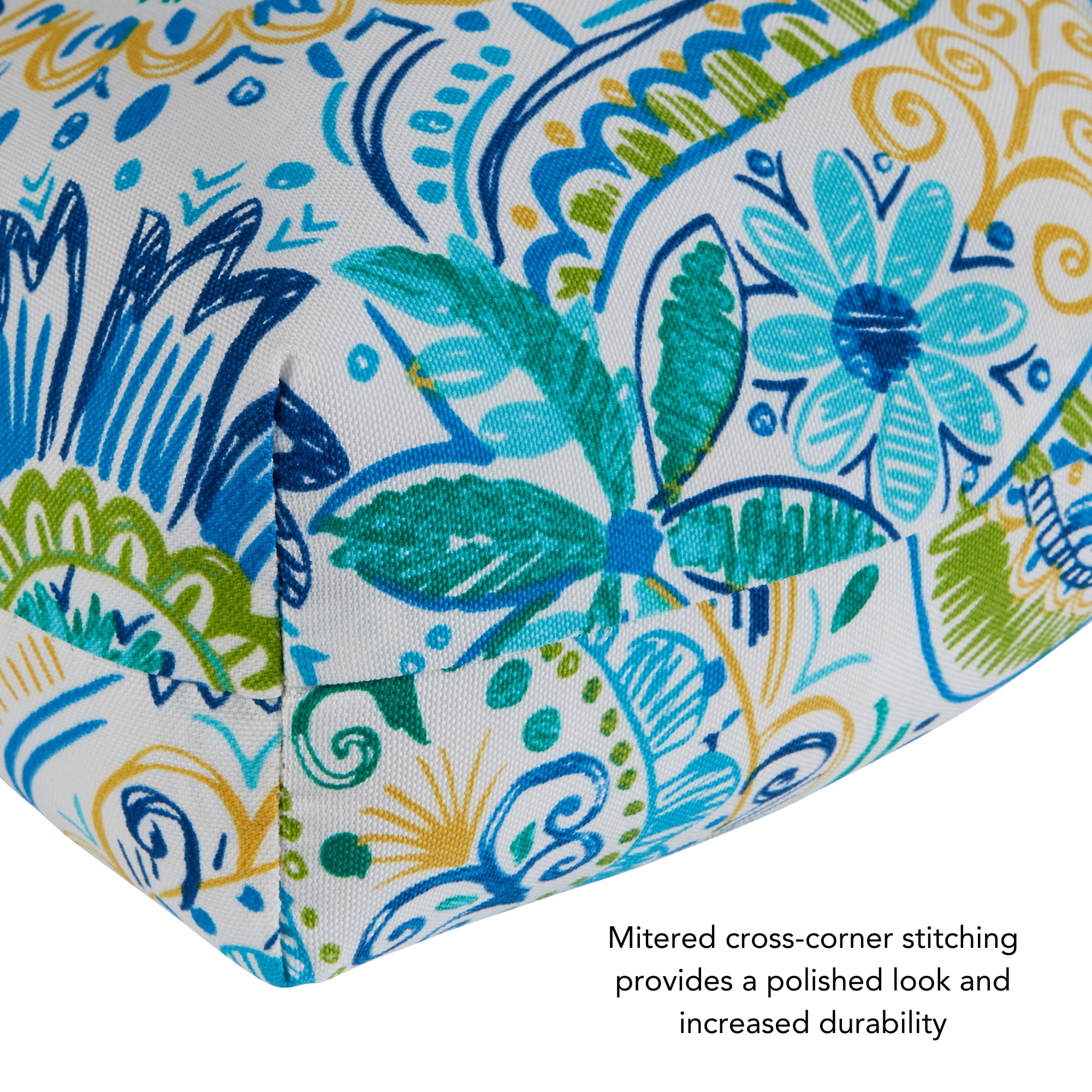 Baltic Paisley 44 x 22 in. Outdoor High Back Chair Cushion (2-Pack) by Greendale Home Fashions
