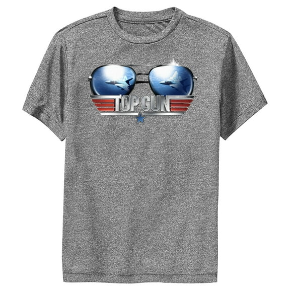 Boy's Top Gun Aviator Sunglasses Logo Performance Graphic T-Shirt