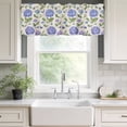 thumbnail image 3 of Valances for Windows, Purple Hydrangeas Light Filtering Window Treatment Valances for Living Room/Bedroom/Bathroom Windows, Botanical Garden Florals Retro 42"x 12" Rod Pocket Kitchen Curtains, 3 of 9