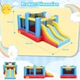 thumbnail image 3 of Adnoom Bounce House for 4 Kids with Double Slides & Basketball Hoops, Bouncy House with 550W Blower, Inflatable Jump House with Removable Volleyball Net, Indoor/Outdoor, 15 x 8 x 7.5ft, 3 of 10