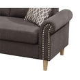 thumbnail image 3 of Poundex Furniture Fabric Reversible Sofa Sectional Set in Tan Brown Color, 3 of 6