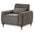 thumbnail image 2 of Tiu 39 Inch Accent Chair- Lumbar Pillow- Gray Chenille- Metal- Solid Wood, 2 of 6