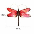 thumbnail image 3 of Eangee Home Design Dragonfly Wall Decor Red And Black, Capiz and Metal, Indoor / Outdoor Safe, 14x1x12 Inches, 3 of 5