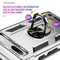 thumbnail image 4 of YEYKX for Google Pixel 7A 6.1-inch Phone Case, Impact Resistant Metal Ring Magnetic Support Kickstand Drop Protector Cover for Google Pixel 7A 6.1-inch,Silver,For Google Pixel 7A, 4 of 7
