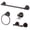 Oil Rubbed Bronze, variant on Kingston Brass BAK3962478C Restoration 4-Piece Bathroom Hardware, Polished Chrome