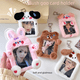 thumbnail image 1 of Lindo tarjetero de peluche con forma de niña persiguiendo estrellas, conjunto de almacenamiento de fotos con forma de frijol de amor, bolsa decorativa para tarjetas de campus de estudiantes, 1 of 5