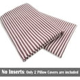 thumbnail image 4 of Red Striped Pillow Covers 18x18 Set of 2 Red and White Farmhouse Pillows for Sofa Bedroom and Chair, 4 of 6