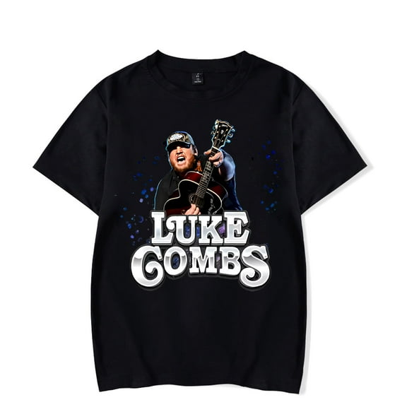 Luke Combs Merch T-Shirt Photo Printed Crewneck Top T Shirts Women Men Country Music Top Tees
