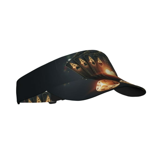 Balery Creative Poker Gorra deportiva con visera ajustable para mujer y hombre (talla única)