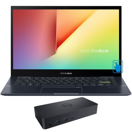 ASUS VivoBook Flip 14 Home & Business 2-in-1 Laptop (AMD Ryzen 5 5500U 6-Core, 14.0" 60Hz Touch Full HD (1920x1080), AMD Radeon, 12GB RAM, 2TB PCIe SSD, Backlit KB, Win 10 Home) with D6000 Dock