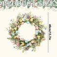 thumbnail image 2 of 1 Pcs Easter Wreath for Front Door,Spring Flower Wreath,Easter Egg Decorations,Spring Flower Wreath with Colorful Eggs,Hydrangea,Leaves,for Front Door Easter Holiday Wall Home Window Decor,C, 2 of 2