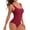 Wine #046, variant on One Piece Bathing Suit for Women Tummy Control Swimsuit Square Back Scoop Neck Monokini Navy S
