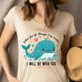 thumbnail image 4 of Isaiah 43:2 When You Go Through Deep Waters Christian Whale T-Shirt, Light Pink, Size XL, 4 of 6