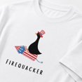 thumbnail image 4 of Veylor Haus Firequacker Funny 4th of July Goose, Patriotic USA Graphic, Unisex Cotton Summer Shirt, 4 of 9