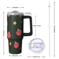 thumbnail image 2 of Festive Christmas 30oz Stainless Steel Coffee Tumbler with Handle and Straw Lid, Winter Insulated Leak Proof Travel Mug, Gifts for Women Men, 2 of 5
