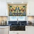 thumbnail image 6 of Wobogo Beautiful Rooster Kitchen Curtains 2 Piece Set Farmhouse Country Style Light Filtering Small Window Drapes Suitable for Bathroom Laundry Room and RV 27x36in, 6 of 9