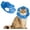 Blue Stripe, variant on Soft Adjustable Cat Cone Collar, Comfortable Recovery Collar for Cats After Surgery