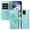 Green, variant on Flip Phone Case for OPPO Realme 8 Pro, Kickstand and 3 Card Slots, Shockproof and Scratch Resistant, Blue