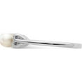 thumbnail image 3 of Sterling Silver Rhodium-Plated Fw Cultured Pearl Ring (Size 7) Made In China qbr20jun-7, 3 of 5