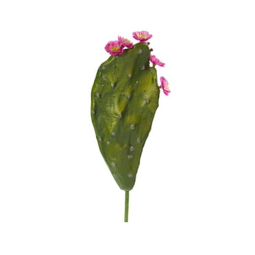 Nearly Natural 16" Flowering Cactus Artificial Plant (Set of 6), Green