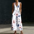 thumbnail image 5 of Stamzod Women's Summer Dresses 2026 Beach Vacation Clothes Casual Sleeveless Floral Sundress with Pocket Multicolor J M, 5 of 8