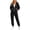Black, variant on Jerdar Womens Matching Sweatsuit Zip Up Hoodie Jogger Pants Oversized Drop Shoulder Side Pockets Casual Workout Lounge Fall Winter Outfits L